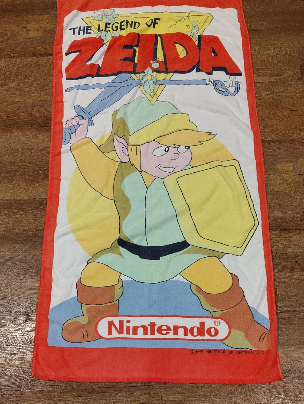 Vintage 1988 Nintendo The Legend of Zelda 30x56 Graphic Beach  Towel